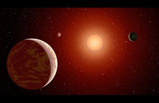 Red Dwarf & 3 Planets 