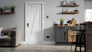 white country style internal door