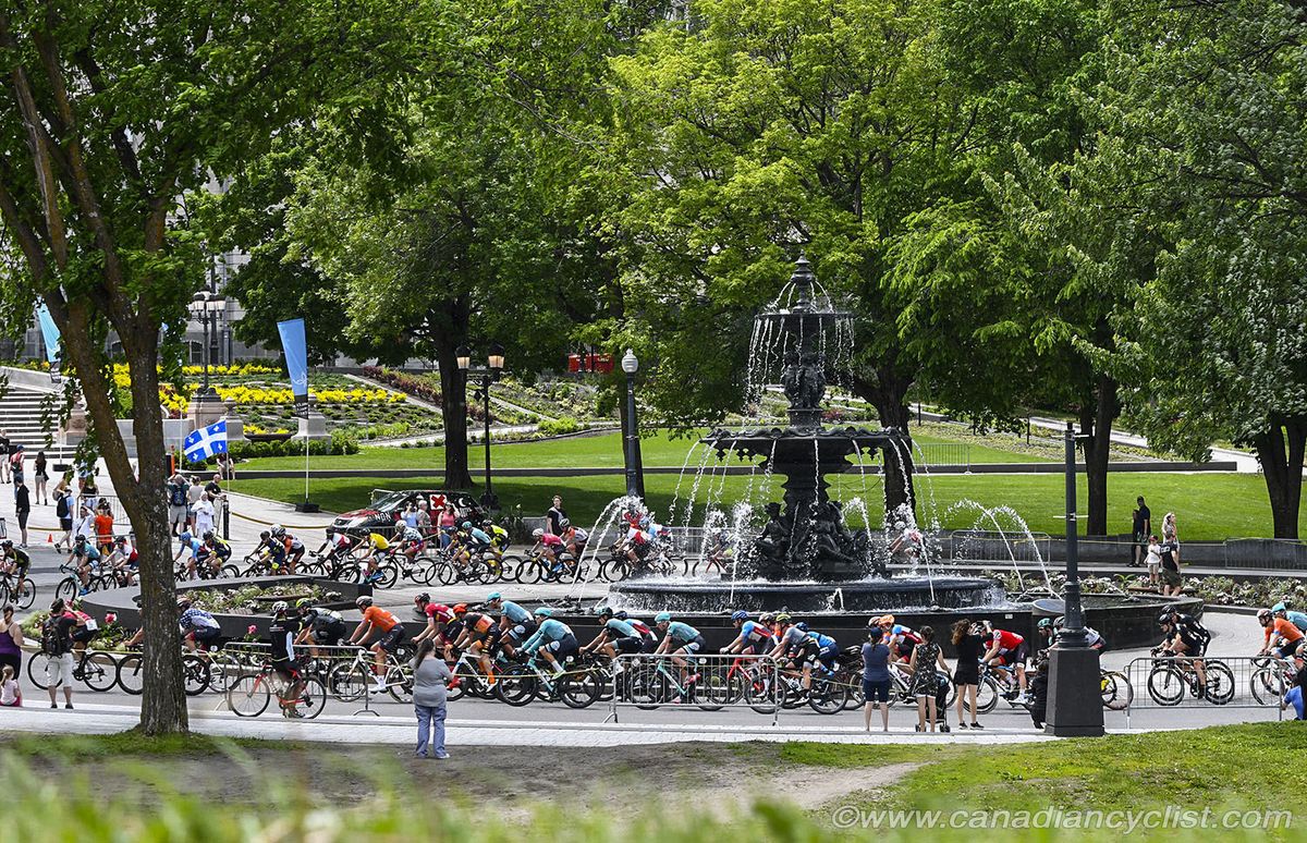 Past the Fontaine de Tourny in Old Quebec