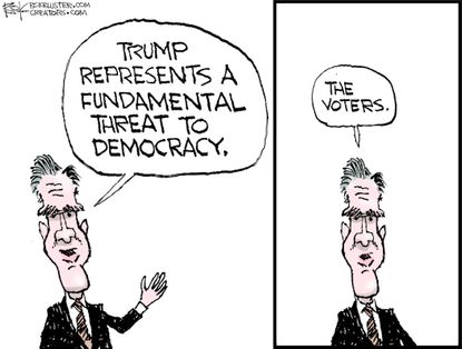Political cartoon U.S. Donald Trump voters