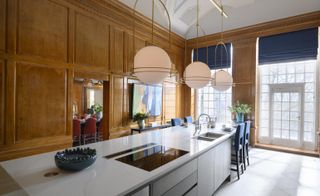 Modern kitchen in heritage high end London apartment
