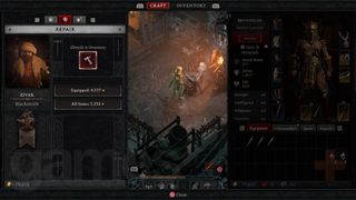 Diablo 4 repairing armor at blacksmith