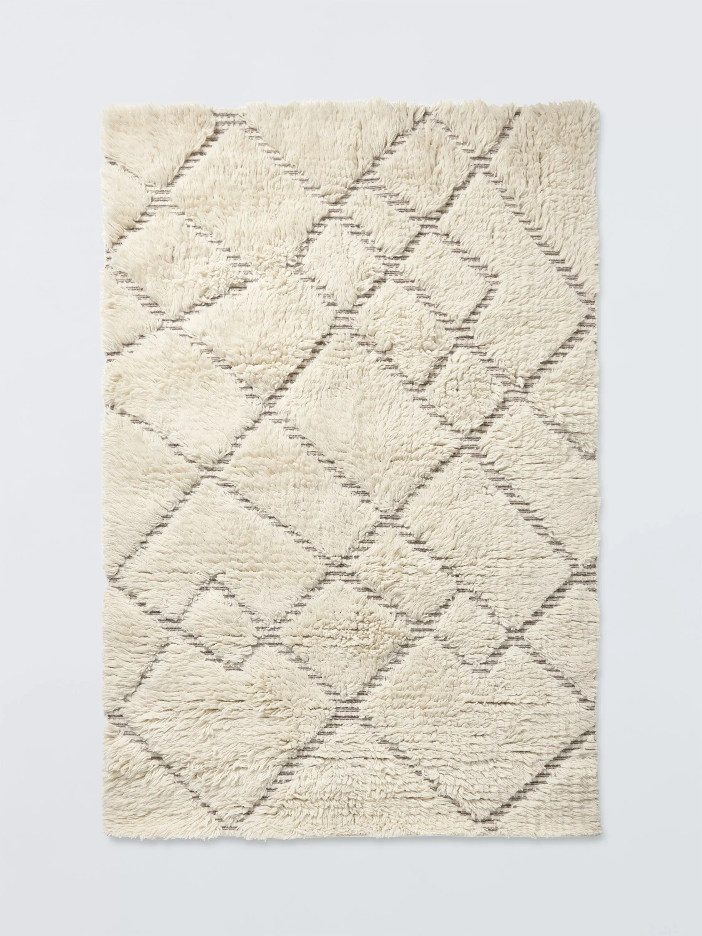 John Lewis Low Pile Berber Pure Wool Rug, White