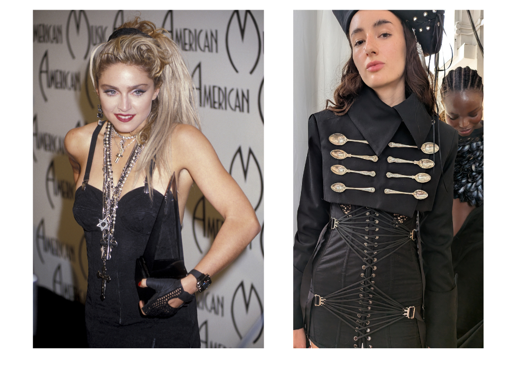 Madonna in 1985; a contemporary look by designer Bibi Butten