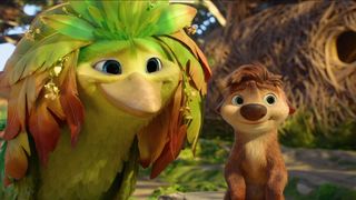 Ivy (voiced by Juno Temple) and Ollie (voiced by Michael B. Jordan) in Swapped.