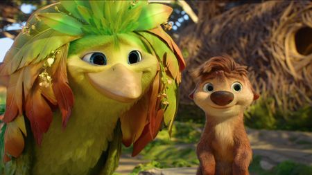Ivy (voiced by Juno Temple) and Ollie (voiced by Michael B. Jordan) in Swapped.