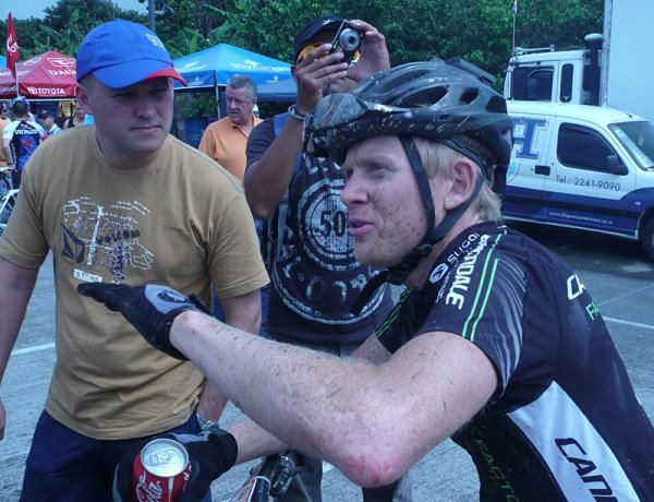 Alex Grant, who is fluent in Spanish, is a big hit with the Costa Ricans.