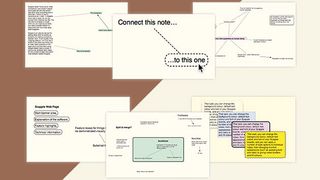 Slides showing a mind map work process