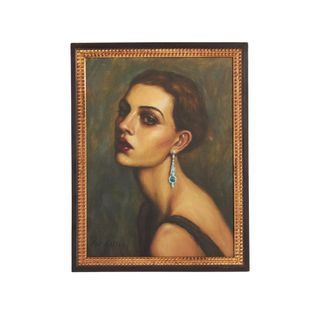 Girl With an Emerald Earring Wall Art