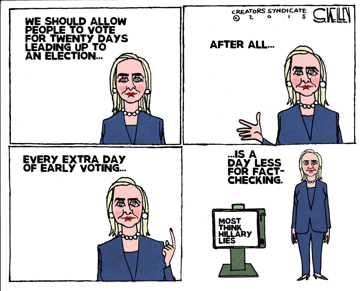 Political cartoon U.S. Hillary Clinton Foundation | The Week