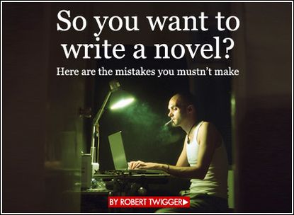 Writer sitting at laptop