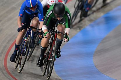 Lara Gillespie (pictured racing for Ireland on the track) won the Antwerp Port Epic Ladies on Sunday