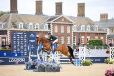 Aisling Byrne and Celeste SPB Z win the CSI2* GC Store 1.15m speed class at the LGCT London