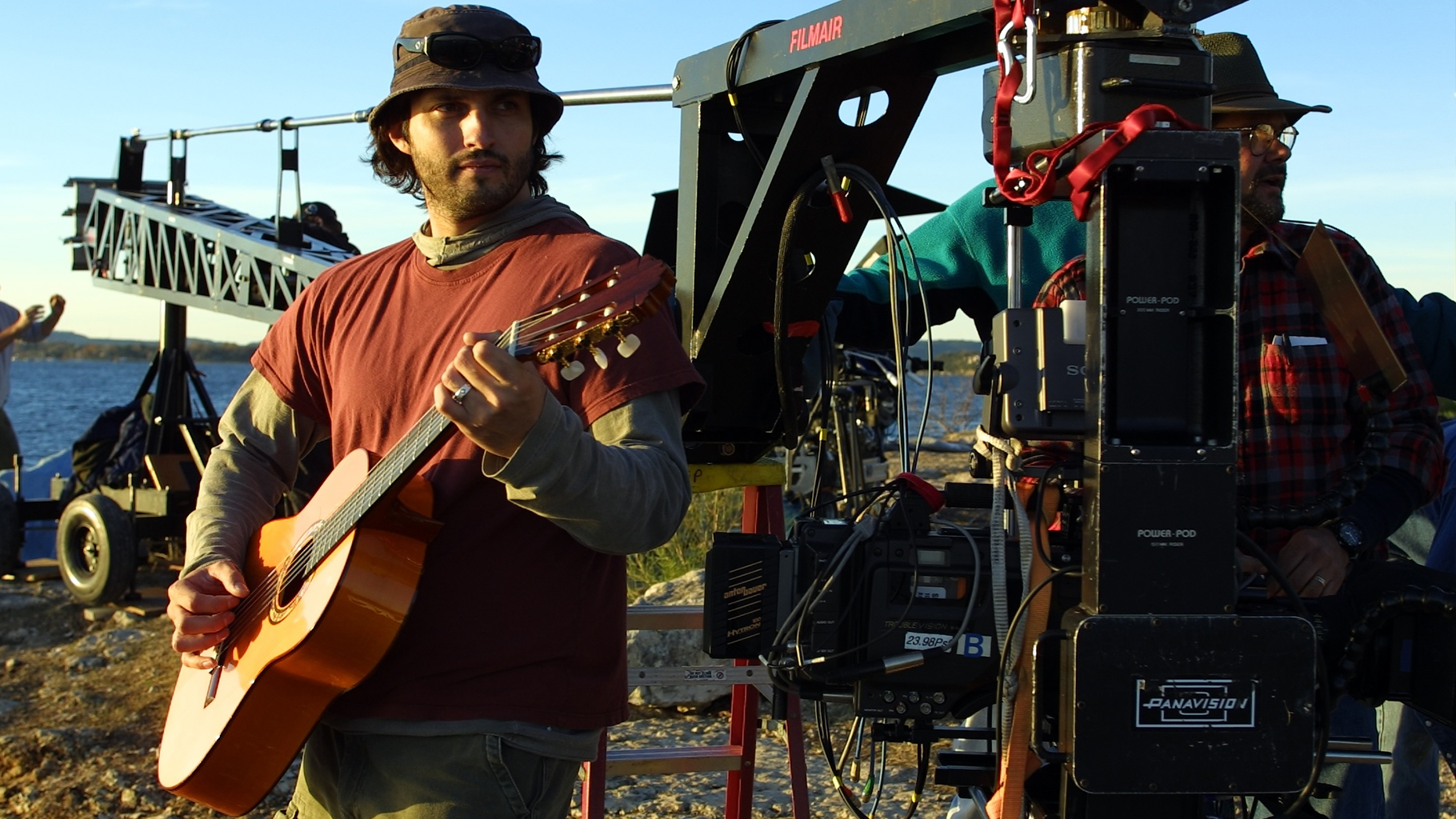 Robert Rodriguez on the set of Spy Kids 2