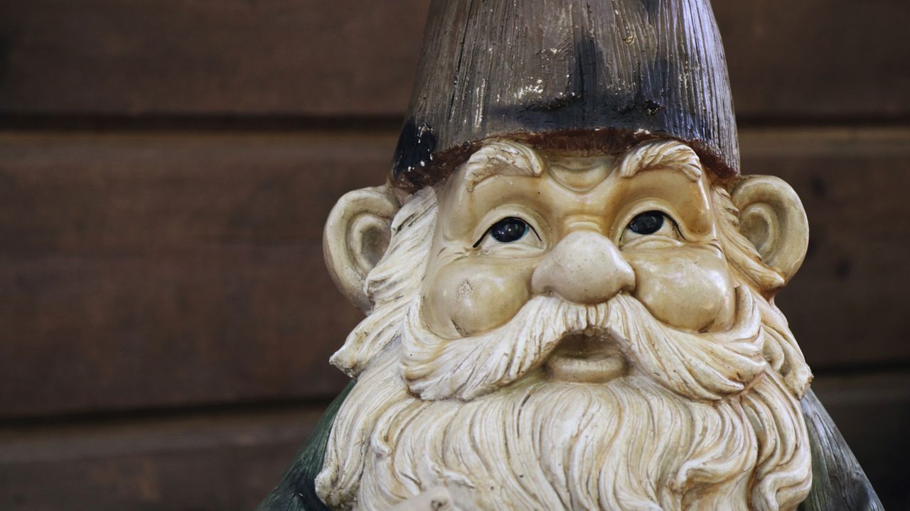 Happy garden gnome