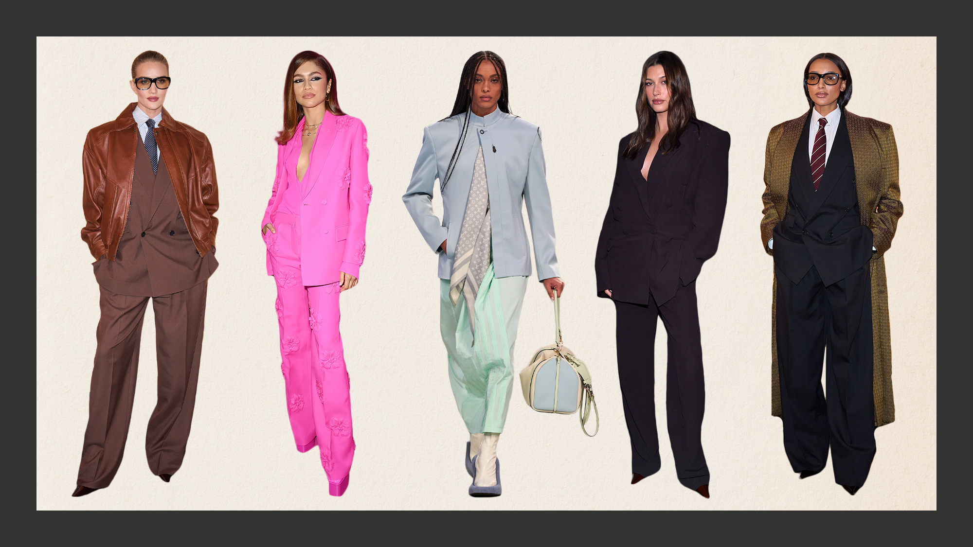 women wearing suits to illustrate a suiting trend