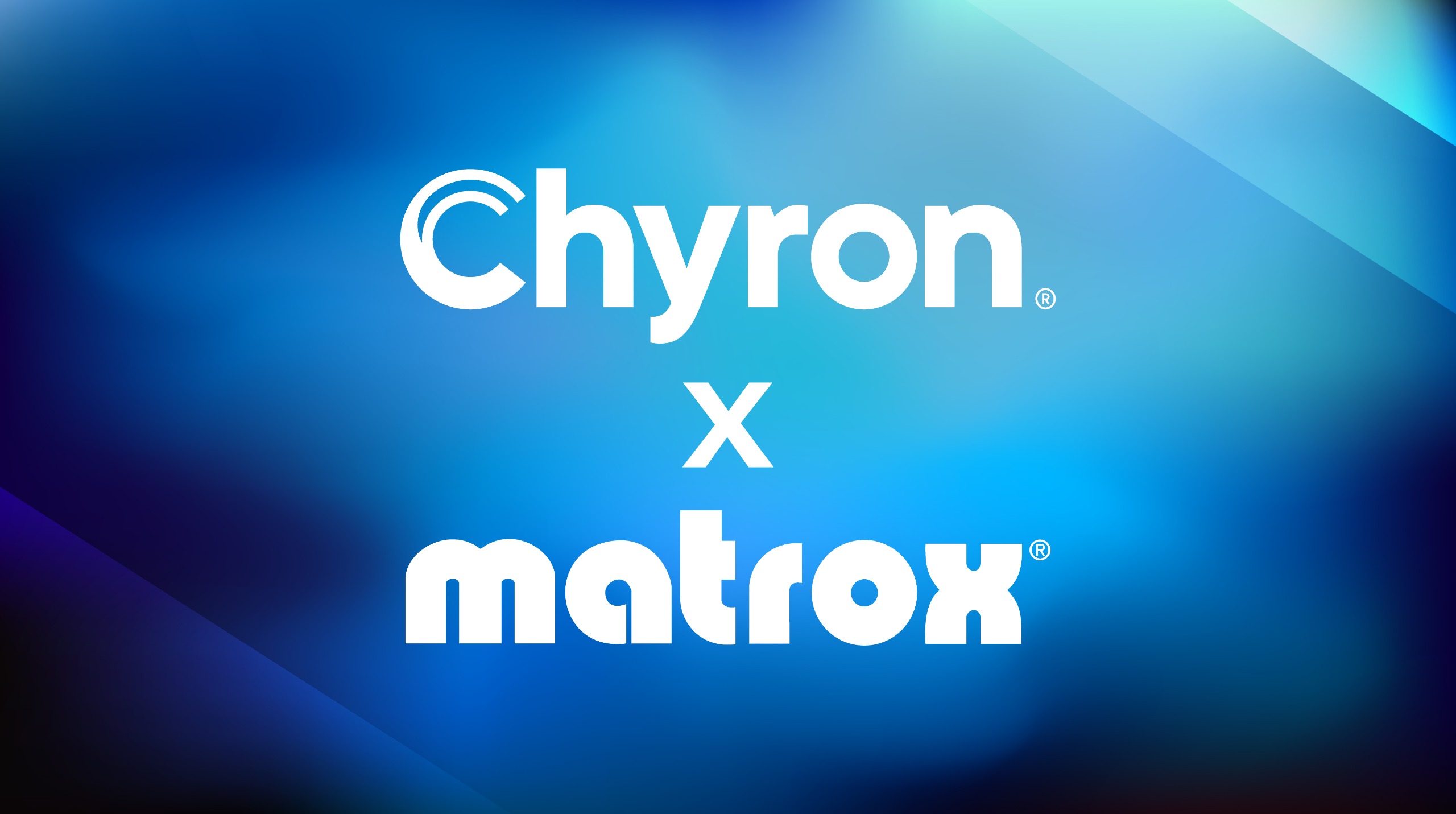Chyron and Matrox logos