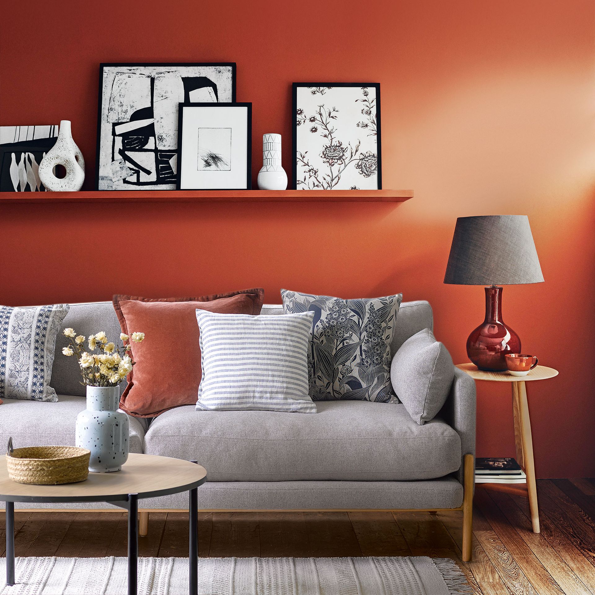 Brown living room