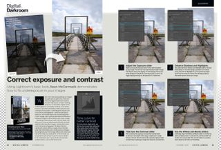 Tutorial in the Digital Darkroom section of Digital Camera issue 287, November 2024, covering correcting exposure and contrast in photographs in Adobe Lightroom