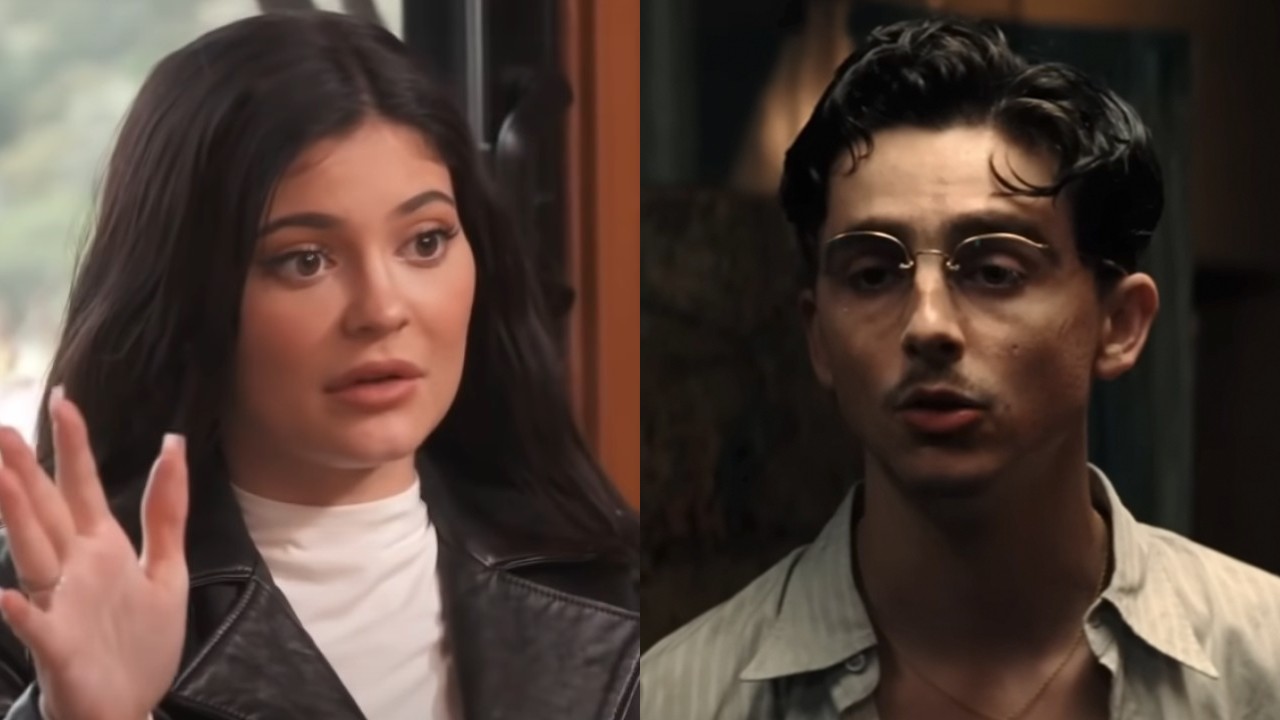 Kylie Jenner appears on Keeping Up with the Kardashians, while Marty Mouser (Timoth&eacute;e Chalamet) speaks in Marty Supreme.