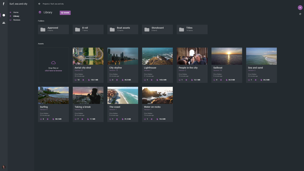 ftrack Review &ndash; preoject library