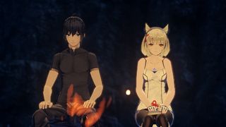 Switch Xenoblade Chronicles 3 heroes: Noah and Mio having a conversation