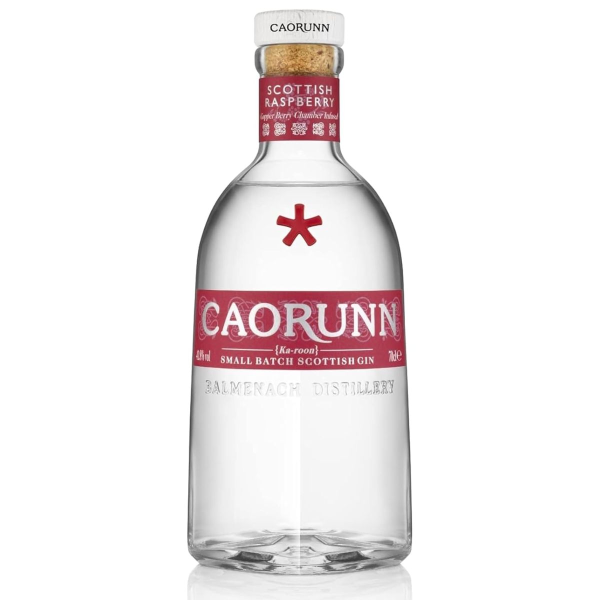 Caorunn Raspberry Scottish Gin, 70cl, 41.8% Abv, Handcrafted Small Batch Dry Gin With Natural Raspberry Infusion, Distilled and Bottled at Balmenach Distillery