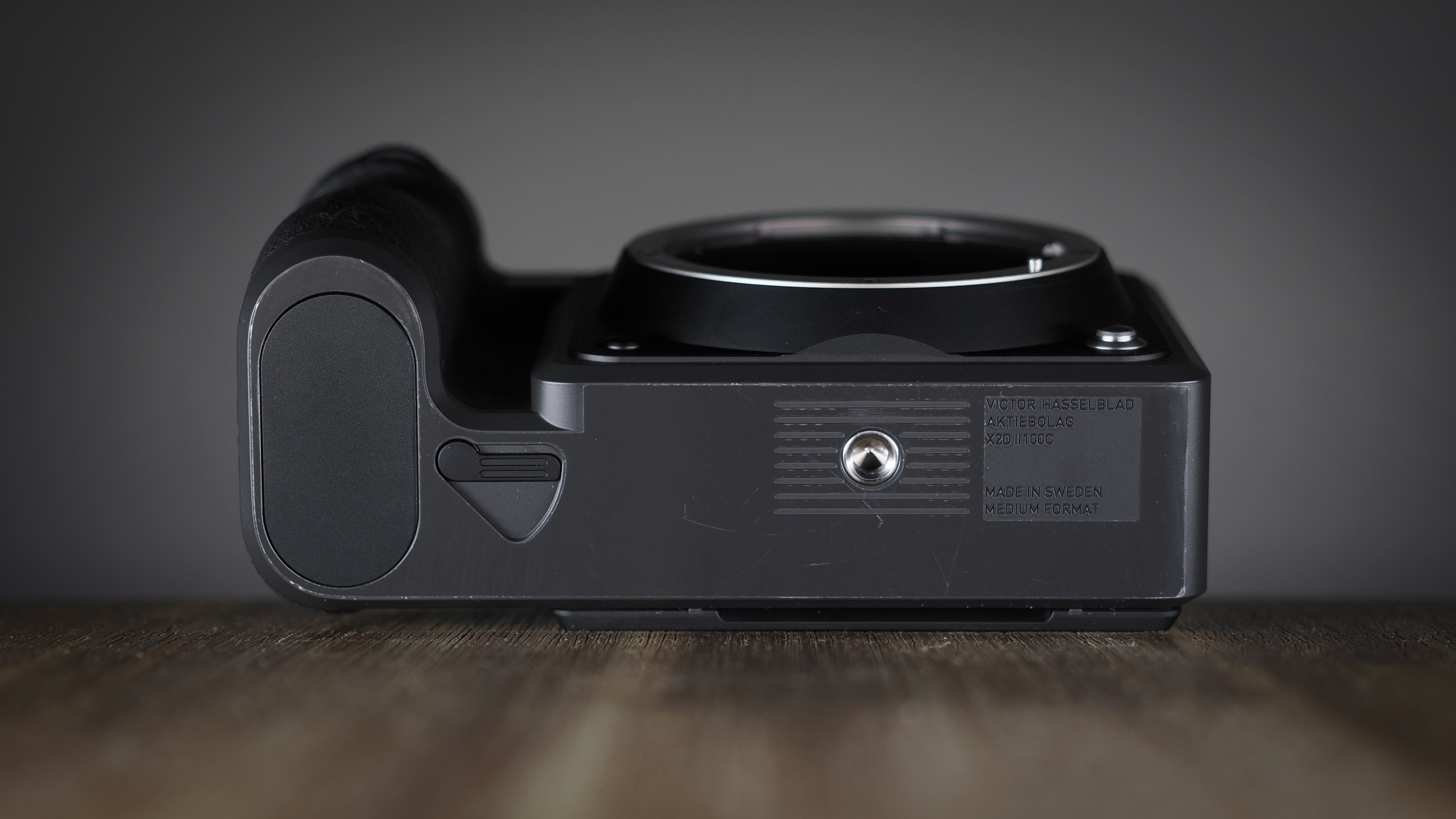 Hasselblad X2D II 100C on a wooden surface