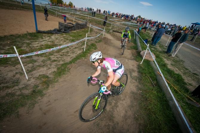Riders making their way through the course during the final laps of the Colorado Cross Classic.