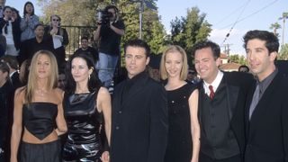 los angeles march 7 actress jennifer aniston, actress courteney cox, actor matt leblanc, actress lisa kudrow, actor matthew perry and actor david schwimmer attend the fifth annual screen actors guild awards on march 7, 1999 at the shrine auditorium in los angeles, california photo by ron galella, ltdron galella collection via getty images