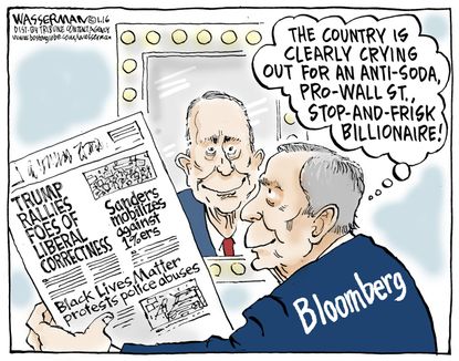 Political Cartoon U.S. Bloomberg 2016