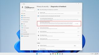 turning off optional diagnostic data in windows 11