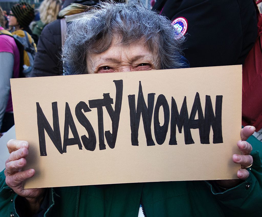 A Women&amp;#039;s March protester in NYC