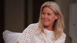 Alley Mills as Heather in a hospital in General Hospital