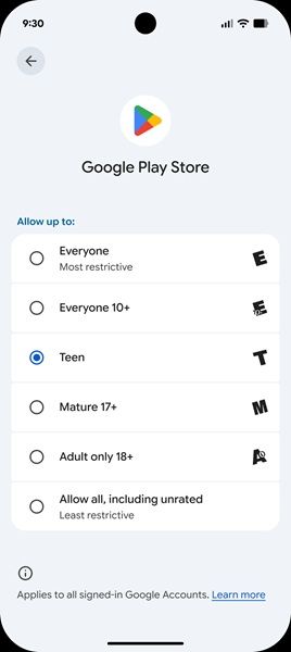 Google introduces upgraded parental controls in Android 17, giving parents rating options for viewable apps in the Play Store.