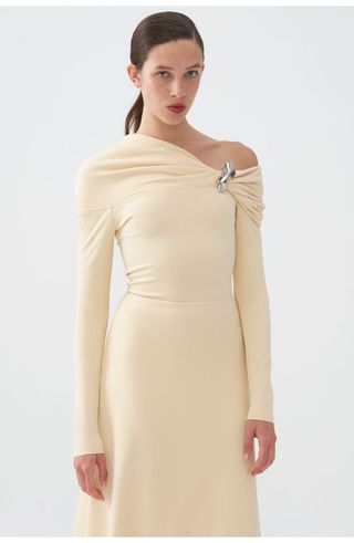 One-Shoulder Midi Dress