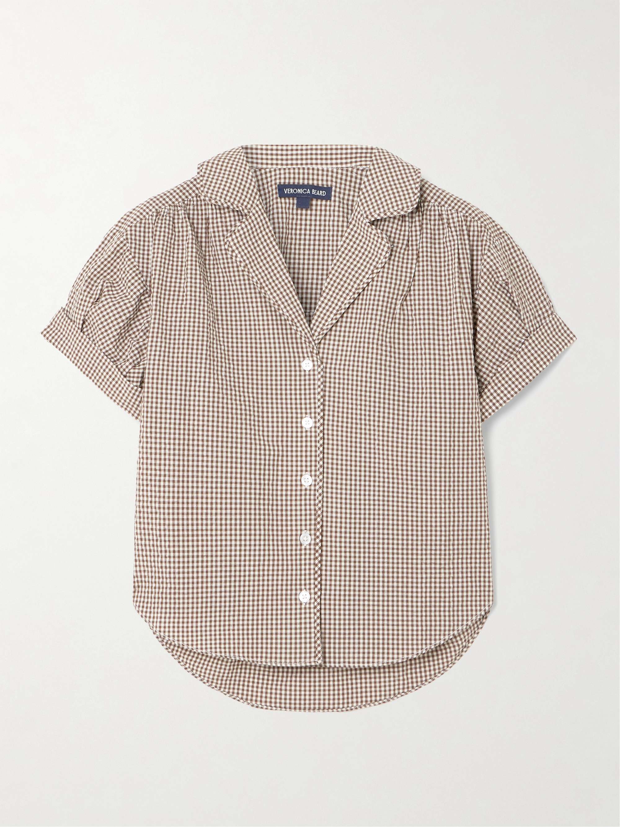 Ilene Gingham Cotton-Blend Blouse