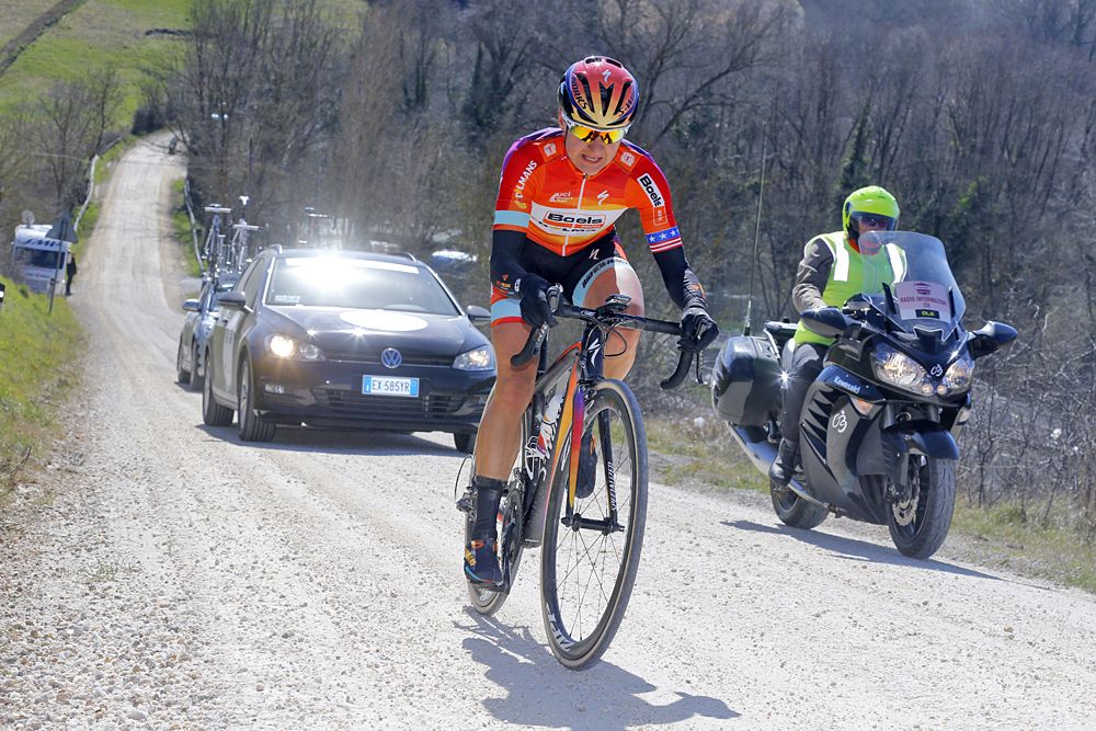 Megan Guarnier (Boels Dolmans) on the attack