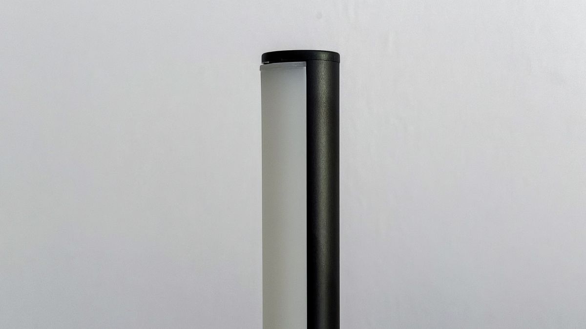 The Nanoleaf Smart Multicolor Floor Lamp light strip fitted into the top of the pole