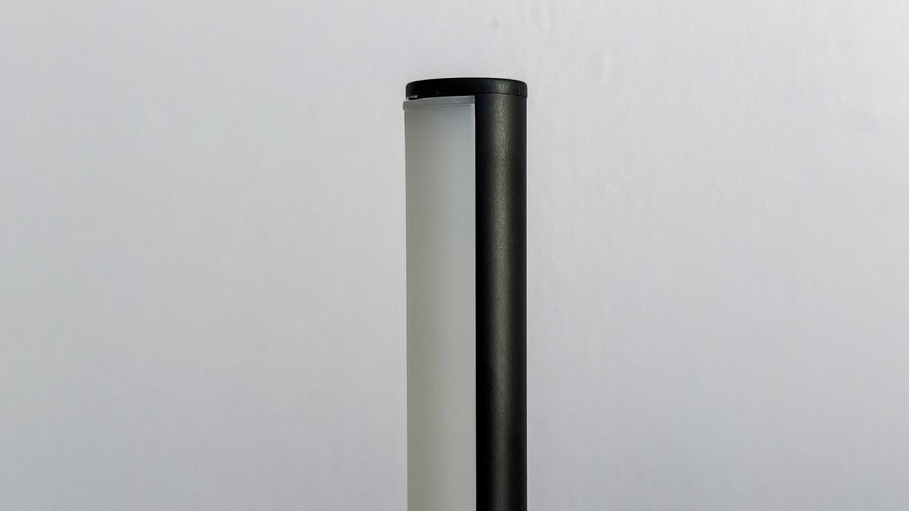 The Nanoleaf Smart Multicolor Floor Lamp light strip fitted into the top of the pole
