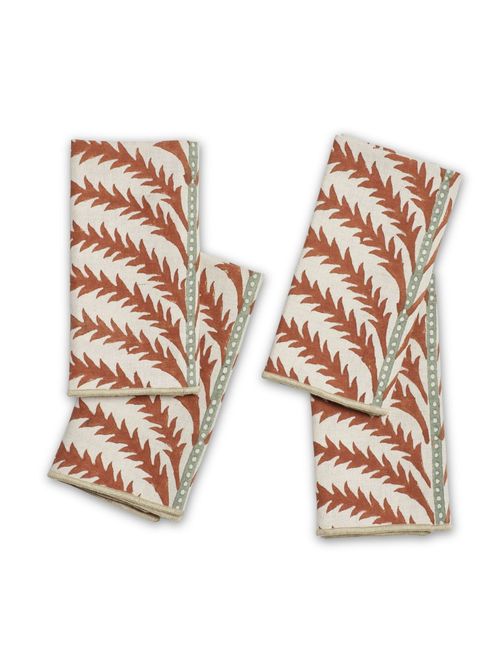 Areca Napkins in Earthy Red - Set of Four