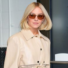 Sydney Sweeney wore a trench coat with the celebrity-beloved Miu Miu Aventure bag