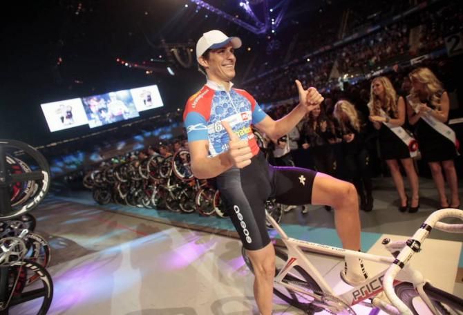 A thumbs up from Franco Marvulli at the final Rotterdam Six of his career
