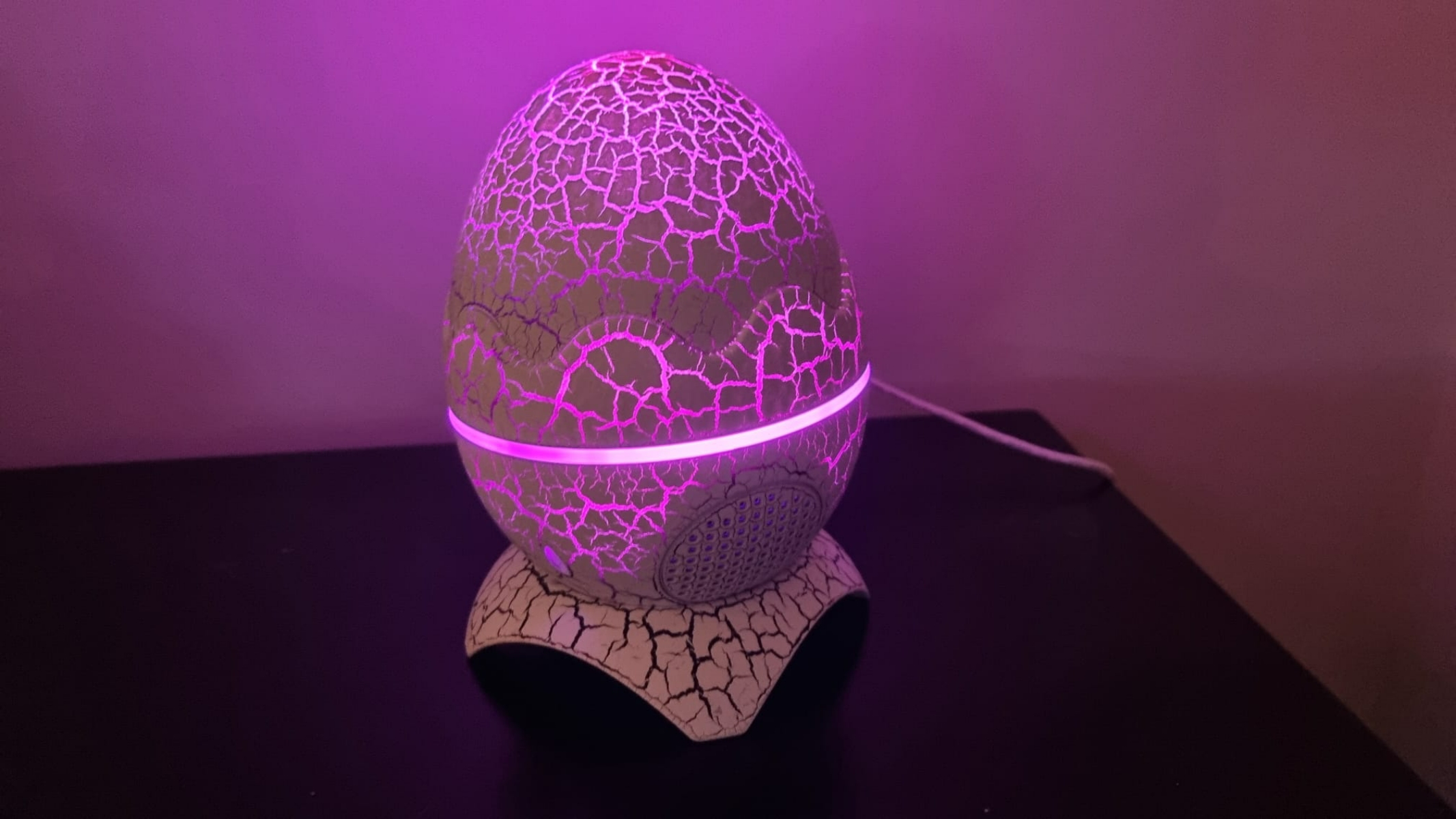 Dinosaur Egg Star Projector Night Light - 2-in-1 Hatching Scene & Galaxy Projector With Bluetooth Music