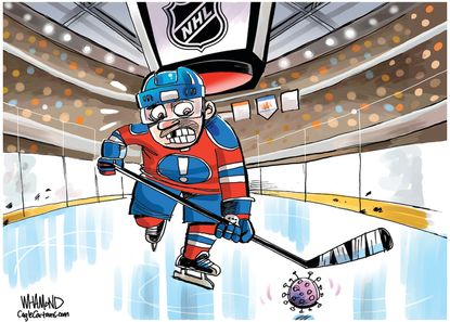 Editorial Cartoon U.S. NHL hockey coronavirus&nbsp;