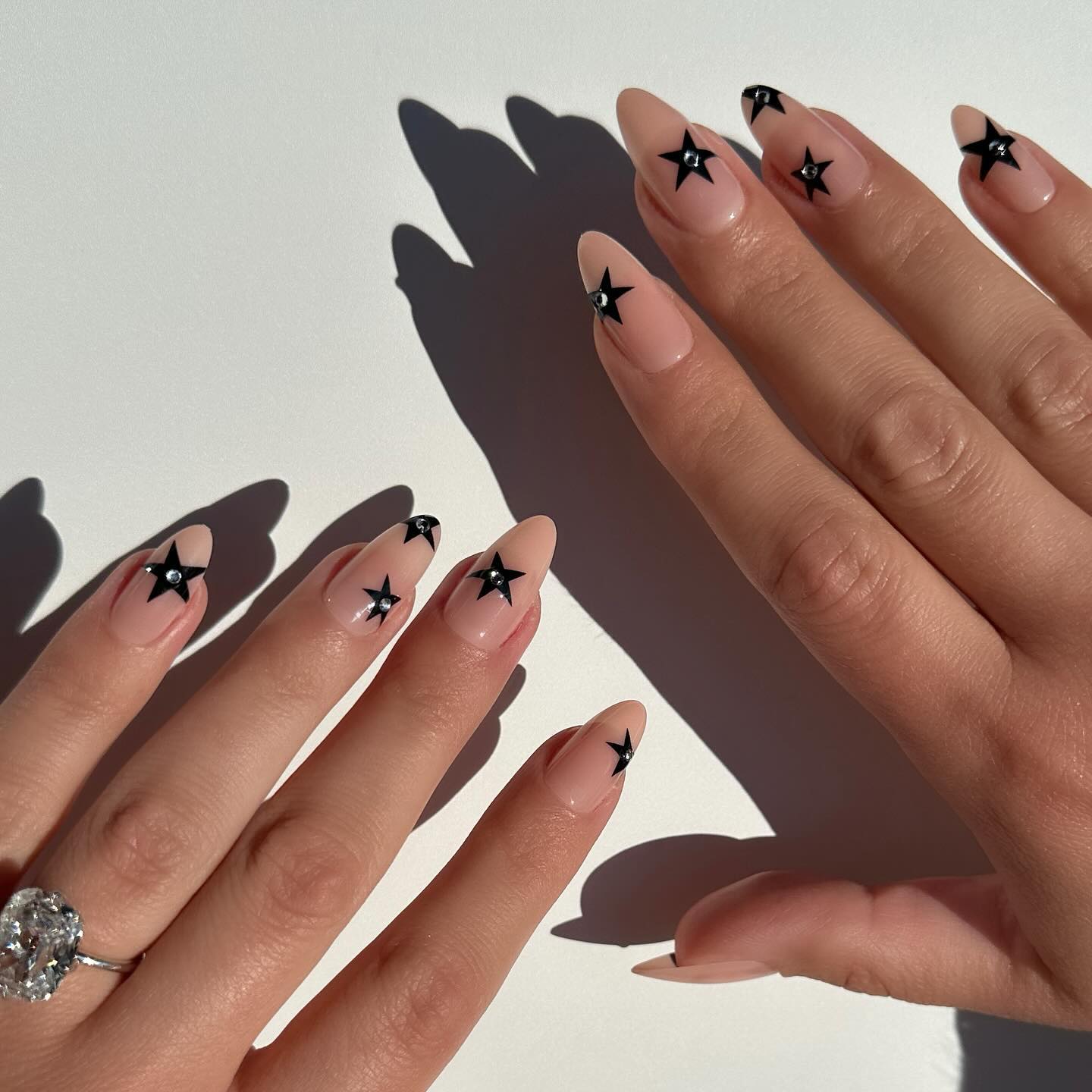 A silver star manicure by Brittney Boyce