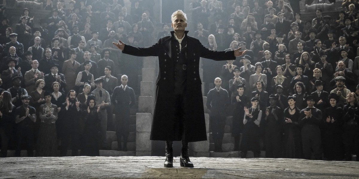 Johnny Depp as Grindelwald in Fantastic Beasts