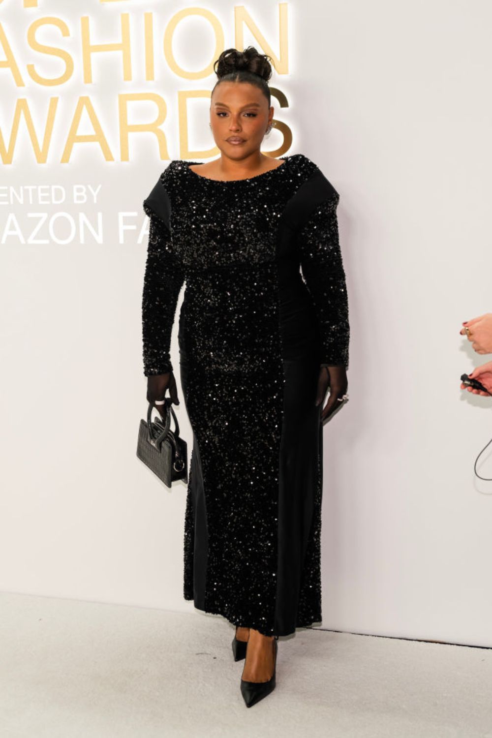 Paloma Elsesser on the red carpet at the CFDA Awards