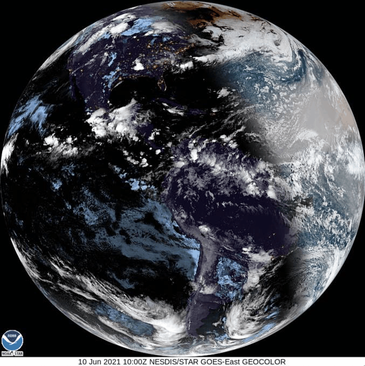 Solar eclipse from space! See satellite view of moon casting its shadow ...