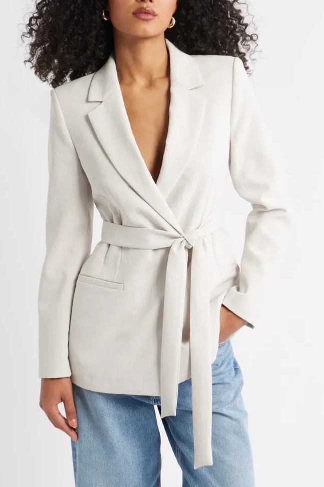 The Curator Tie Waist Blazer